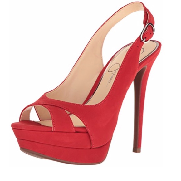 Jessica Simpson Shoes - Jessica Simpson Red Willey Sandal Platform Heels
